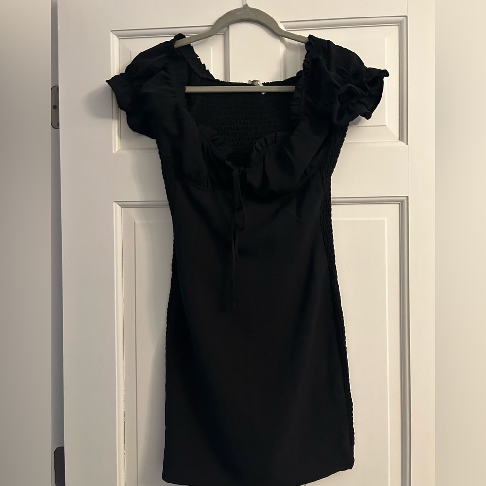 Black mini dress